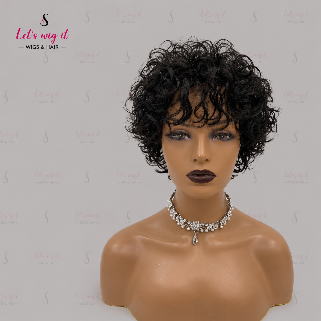 150% Density Glueless Natural Wear-And-Go Bouncy Curly Fringe Wig