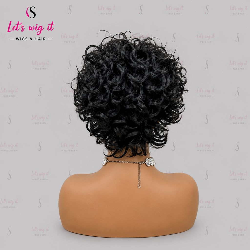 150% Density Glueless Natural Wear-And-Go Bouncy Curly Fringe Wig