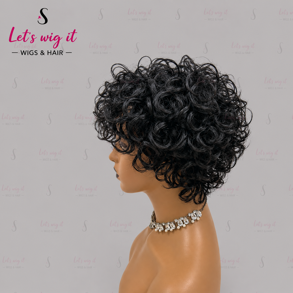 150% Density Glueless Natural Wear-And-Go Bouncy Curly Fringe Wig