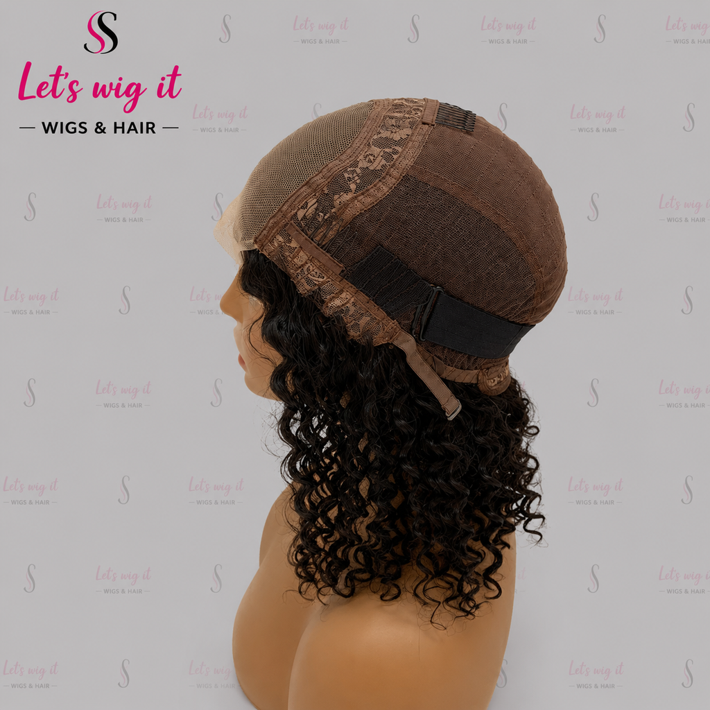 150% Density 4x4 Side Part Closure Wig Water Wave 12 Inch