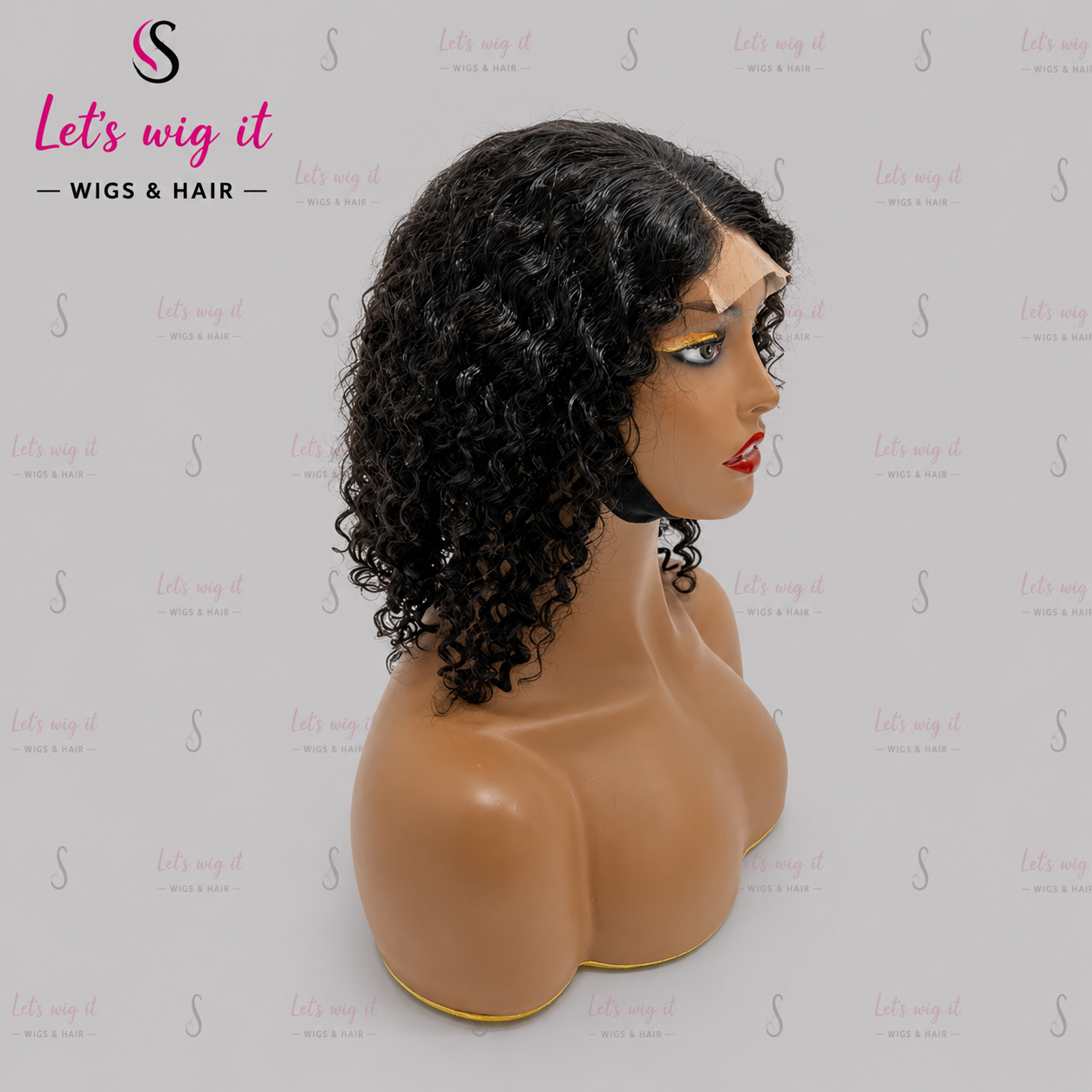 150% Density 4x4 Side Part Closure Wig Water Wave 12 Inch